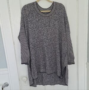 CAbi Black and White Knit Cardigan